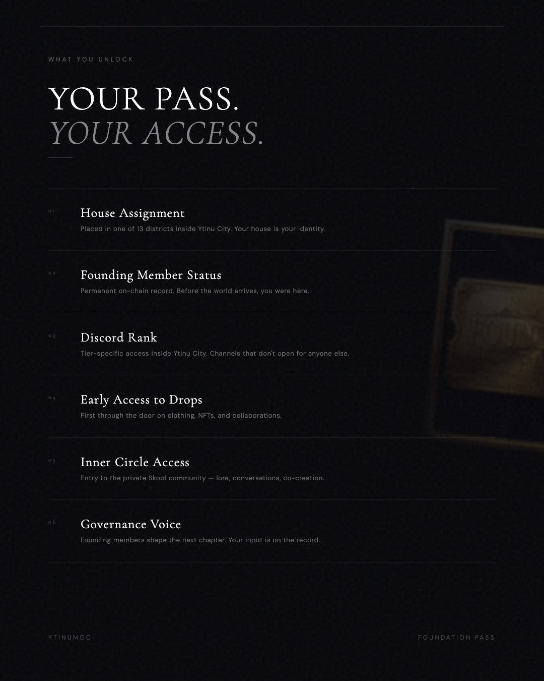 Foundation Pass — What You Unlock