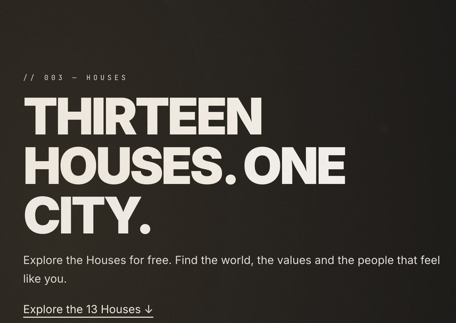 The Houses page on ytinucity.com